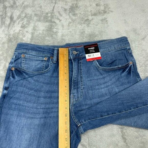 Lucky Brand 223 Straight Jeans Mens 34x29 Light Blue Stretch Denim a0196 - Picture 3 of 11